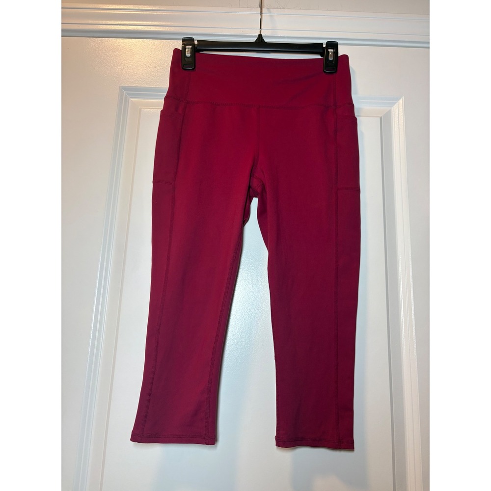 Skechers GOwalk Women Berry Pink High Waisted Capri Leggings with Pockets‎ - M